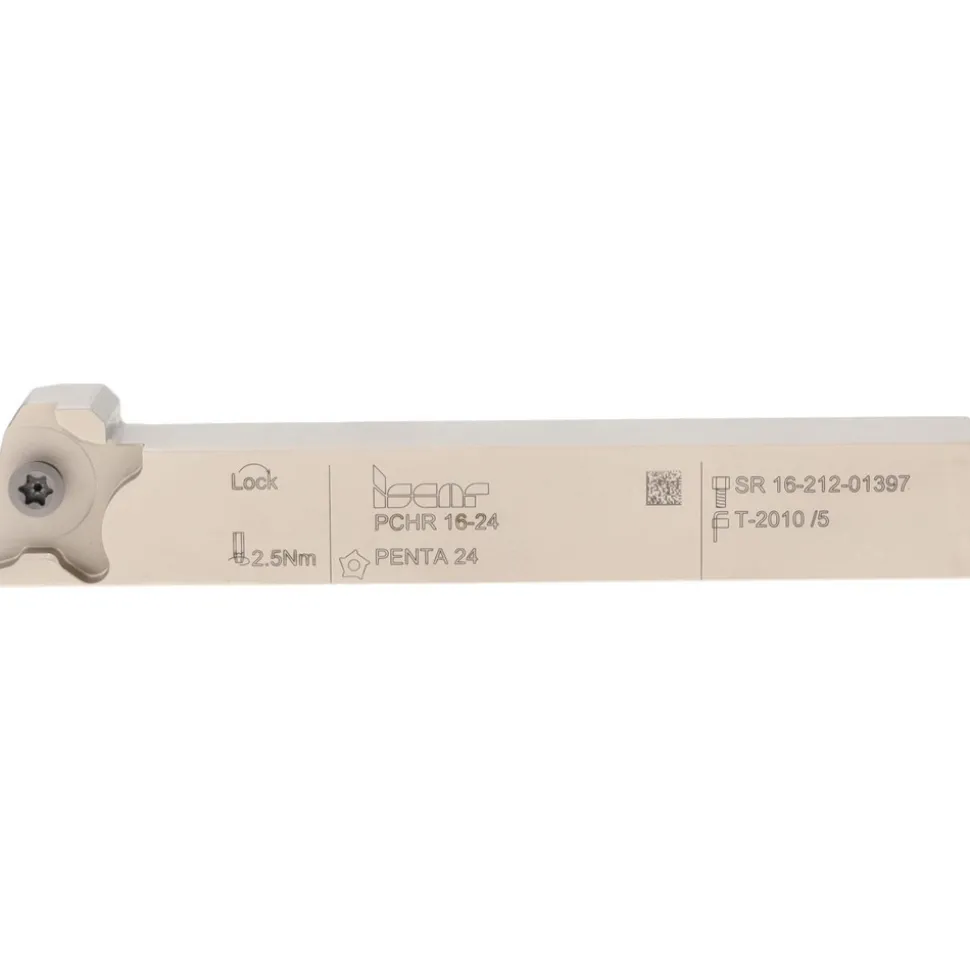 Indexable Grooving-Cutoff Toolholder: PCHR 16-24, 0.5 to 3.2 mm Groove Width, 6.5 mm Max Depth of Cut, Right Hand