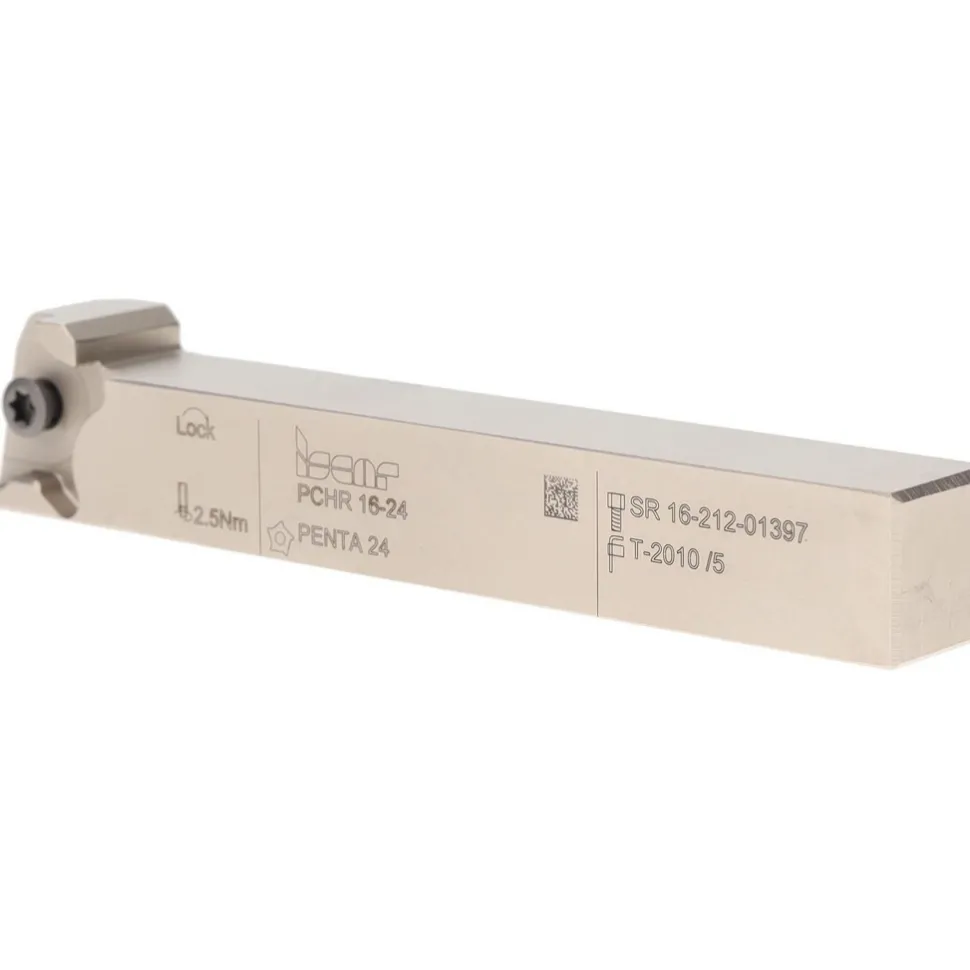 Indexable Grooving-Cutoff Toolholder: PCHR 16-24, 0.5 to 3.2 mm Groove Width, 6.5 mm Max Depth of Cut, Right Hand