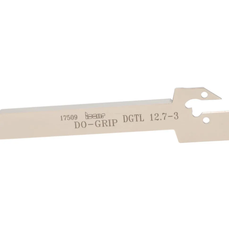 Indexable Grooving-Cutoff Toolholder: DGTL 12.7-3, 0.118 to 1/8" Groove Width, 0.69" Max Depth of Cut, Left Hand