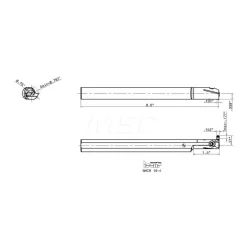 Indexable Grooving Toolholder: GHIR 19-4, Right Hand, 0.787" Max Workpiece Dia
