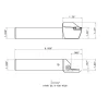 Indexable Grooving Toolholder: HFHR 25.4-100-4T25, External, Right Hand, 5.51" Max Workpiece Dia