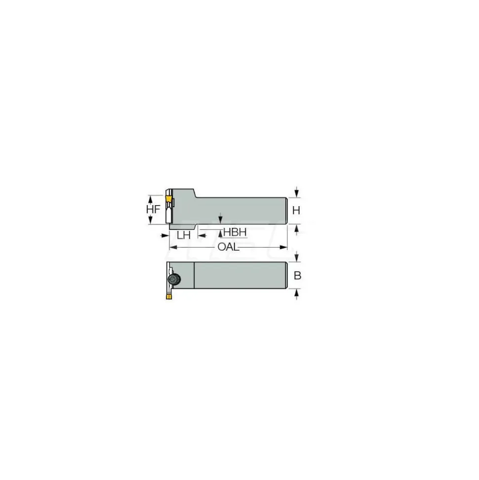 Indexable Grooving Toolholder: MAHPR 25.4, External, Right Hand