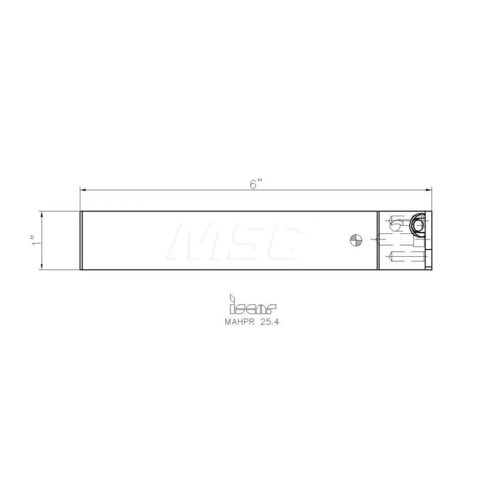 Indexable Grooving Toolholder: MAHPR 25.4, External, Right Hand