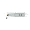 Indexable High-Feed End Mill: FFX4ED0.7532.5W0.7504, 3/4" Cut Dia, 3/4" Shank Dia, Weldon Flat Shank