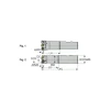 Indexable High-Feed End Mill: FF EWXD1.00-3-2, 1" Cut Dia, 1" Shank Dia, Weldon Flat Shank