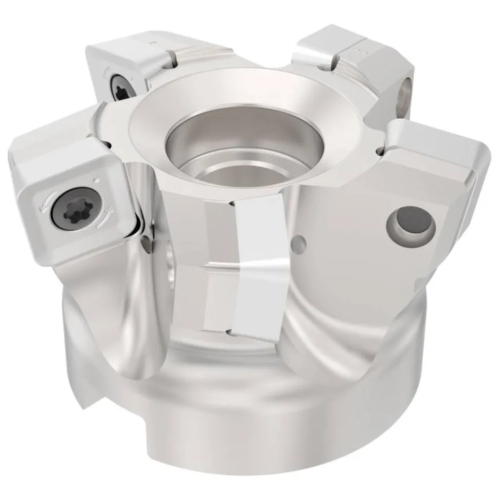 Indexable High-Feed Face Mill: 0.75" Arbor Hole