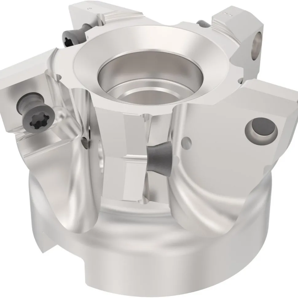Indexable High-Feed Face Mill: 0.75" Arbor Hole