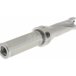 Indexable Insert Drill: DFT1000R2SSF100, 1-1/8" Max Dia, 2-1/2" Max Depth, 2.5xD, 1" Shank Dia