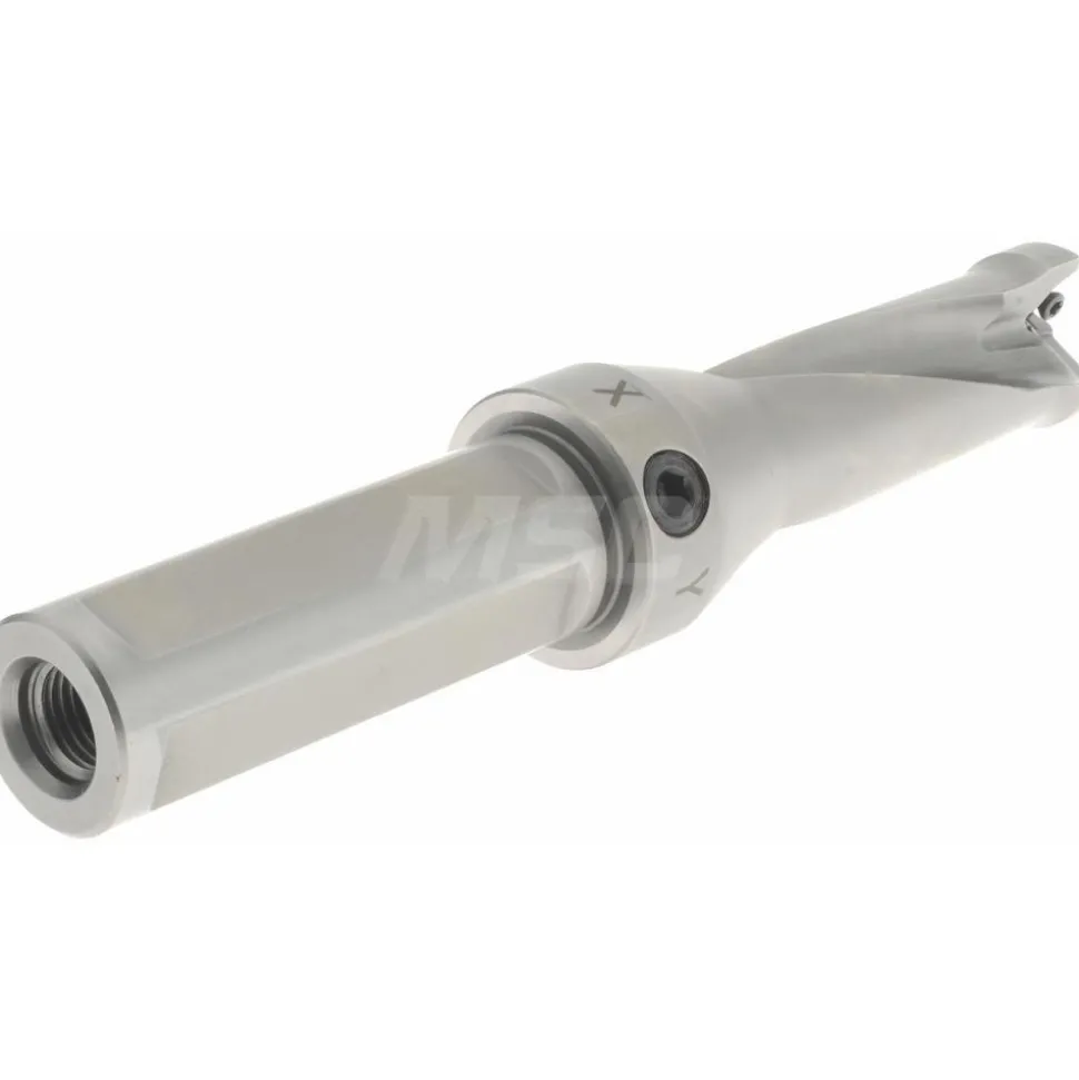 Indexable Insert Drill: DFT1000R2SSF100, 1-1/8" Max Dia, 2-1/2" Max Depth, 2.5xD, 1" Shank Dia