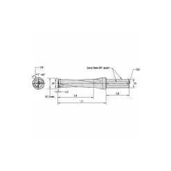 Indexable Insert Drill: DFT1063R4SSF125, 30.17 mm Max Dia, 4xD