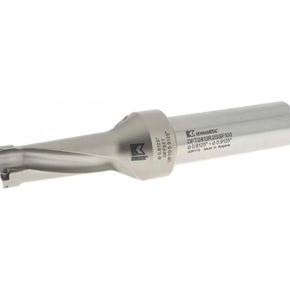 Indexable Insert Drill: DFT0813R2SSF100, 23.18 mm Max Dia, 2.5xD