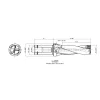 Indexable Insert Drill: DR15004500150123DN, 1-1/2" Max Dia, 4-1/2" Max Depth, 3xD, 1-1/2" Shank Dia
