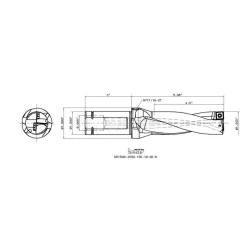 Indexable Insert Drill: DR15004500150123DN, 1-1/2" Max Dia, 4-1/2" Max Depth, 3xD, 1-1/2" Shank Dia