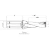 Indexable Insert Drill: DR1125-3375-125-09-3DN, 1-1/8" Max Dia, 3xD, 1-1/4" Shank Dia