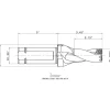 Indexable Insert Drill: DR10622125125092DN, 1-1/16" Max Dia, 2xD, 1-1/4" Shank Dia