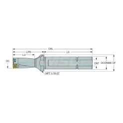 Indexable Insert Drill: DR10622125125092DN, 1-1/16