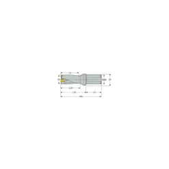 Indexable Insert Drill: SD522-0875-175-1000R7, 7/8" Max Dia, 1-3/4" Max Depth, 2xD, 1" Shank Dia