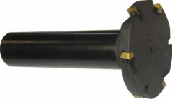 Indexable Slotting Cutter: 1/2" Cutting Width, 3" Cutter Dia, Shank Connection, 0.8700" Depth of Cut, 1-1/4" Shank Dia, 5.7500" Shank Length, Neutral