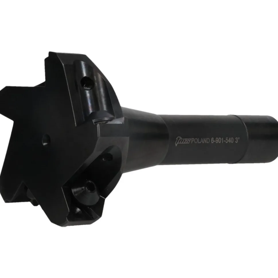 Indexable Square-Shoulder End Mill: 3"XR8 SHK, 3" Cut Dia, 0.656" Max Depth of Cut, R8 R8 Shank