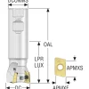 Indexable Square-Shoulder End Mill: R217.69-01.50-3-18-4AN, 1-1/2" Cut Dia, 0.669" Max Depth of Cut, 1-1/4" Dia Weldon Flat Shank