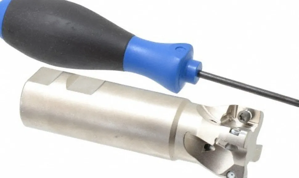 Indexable Square-Shoulder End Mill: R217.69-01.50-3-18-4AN, 1-1/2" Cut Dia, 0.669" Max Depth of Cut, 1-1/4" Dia Weldon Flat Shank