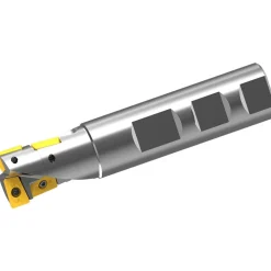 Indexable Square-Shoulder End Mill: AQXUR164WA16S, 1.0000'' Max Depth of Cut, 1.0000'' Shank Dia, Weldon Flat Shank