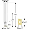 Indexable Square-Shoulder End Mill: R217.69-01.00-0-12-2AN, 1" Cut Dia, 0.433" Max Depth of Cut, 1" Dia Cylindrical Shank