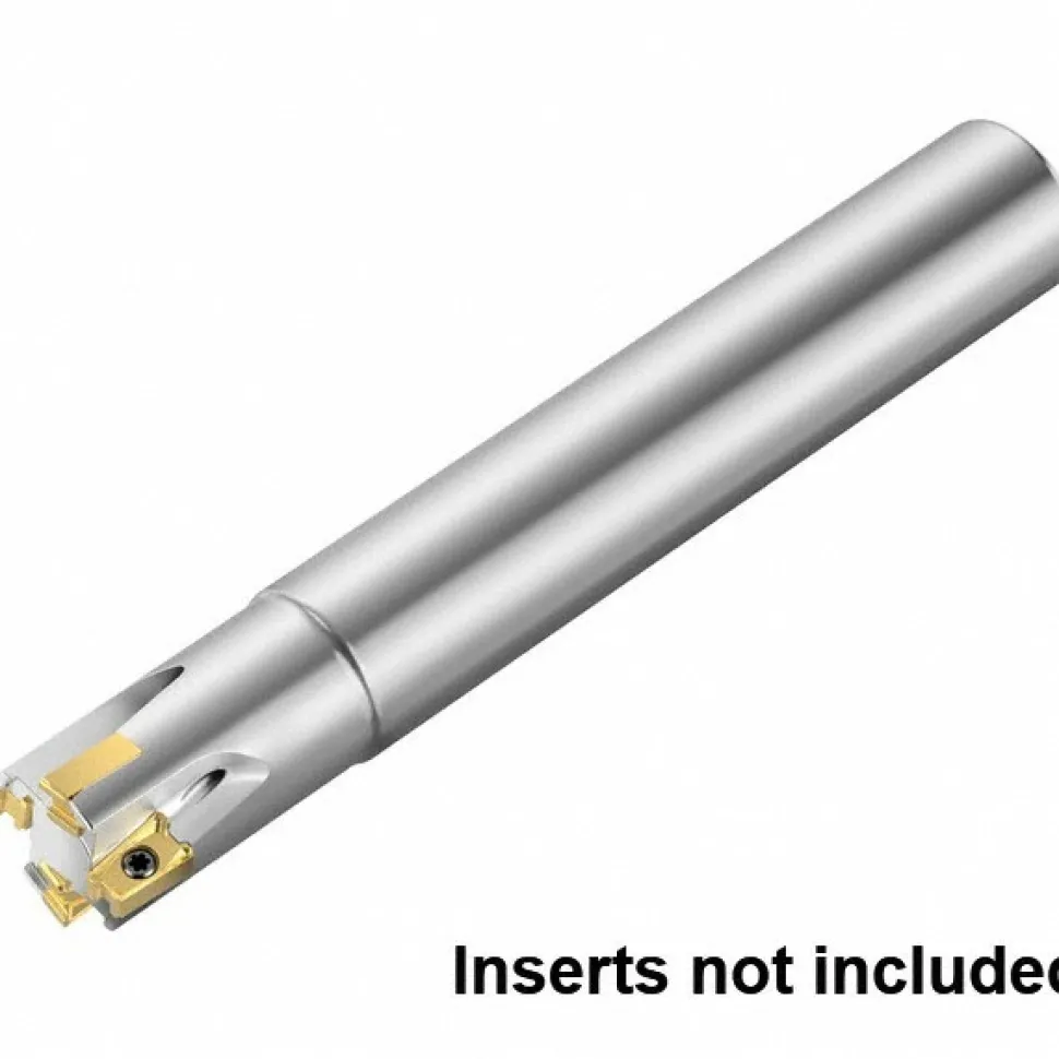 Indexable Square-Shoulder End Mill: M4D100L1104C100L450, 1" Cut Dia, 11 mm Max Depth of Cut, 1" Dia Cylindrical Shank