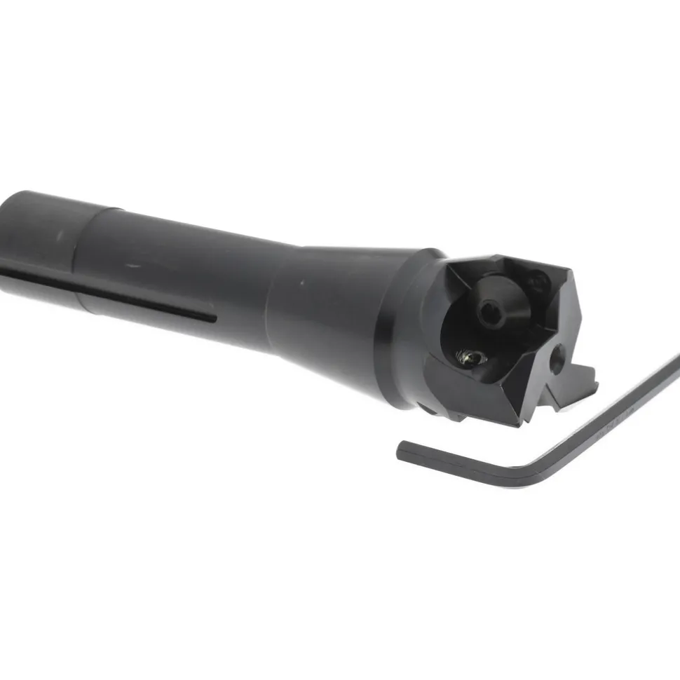 Indexable Square-Shoulder End Mill: 1-1/2XR8 SHK, 1-1/2" Cut Dia, 0.656" Max Depth of Cut, R8 R8 Shank