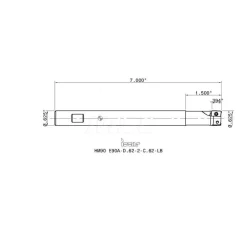 Indexable Square-Shoulder End Mill: HM90 E9A-D.62-2-C62-LB, 5/8" Cut Dia, 0.394" Max Depth of Cut, 5/8" Dia Cylindrical Shank