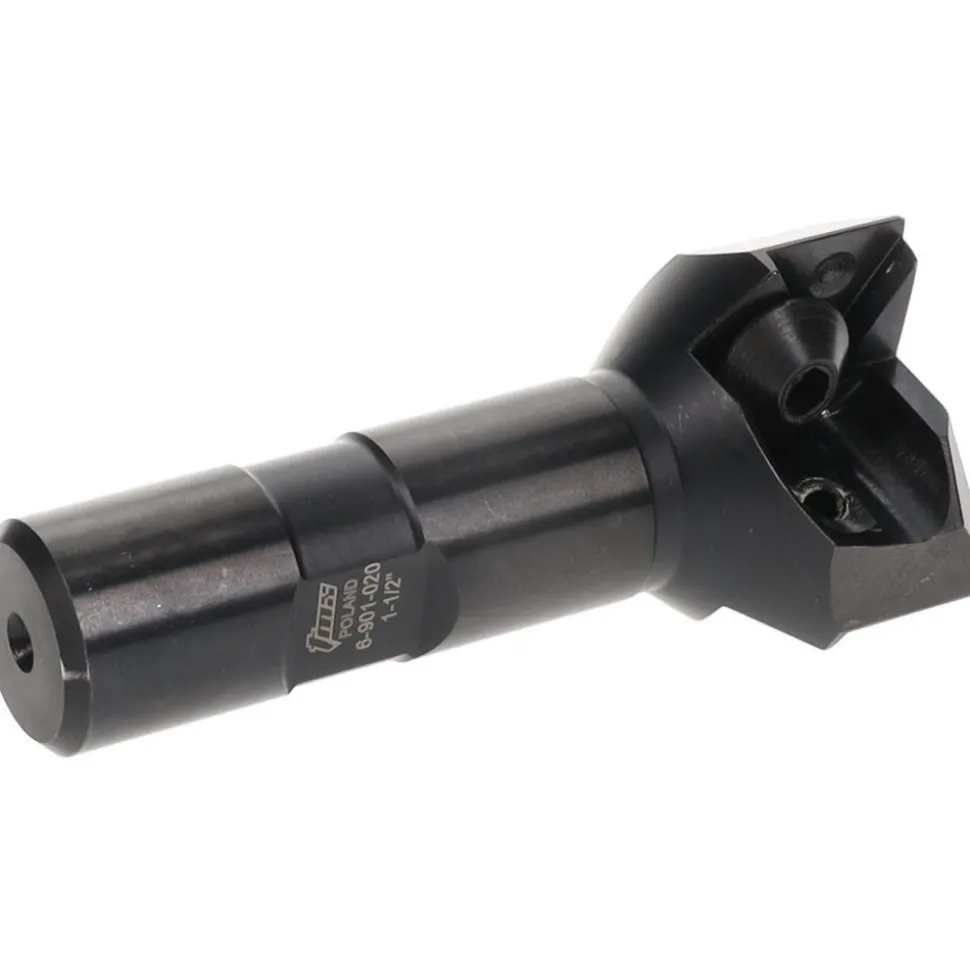 Indexable Square-Shoulder End Mill: 1-1/2X3/4" SHK, 1-1/2" Cut Dia, 0.656" Max Depth of Cut, 3/4" Dia Weldon Flat Shank
