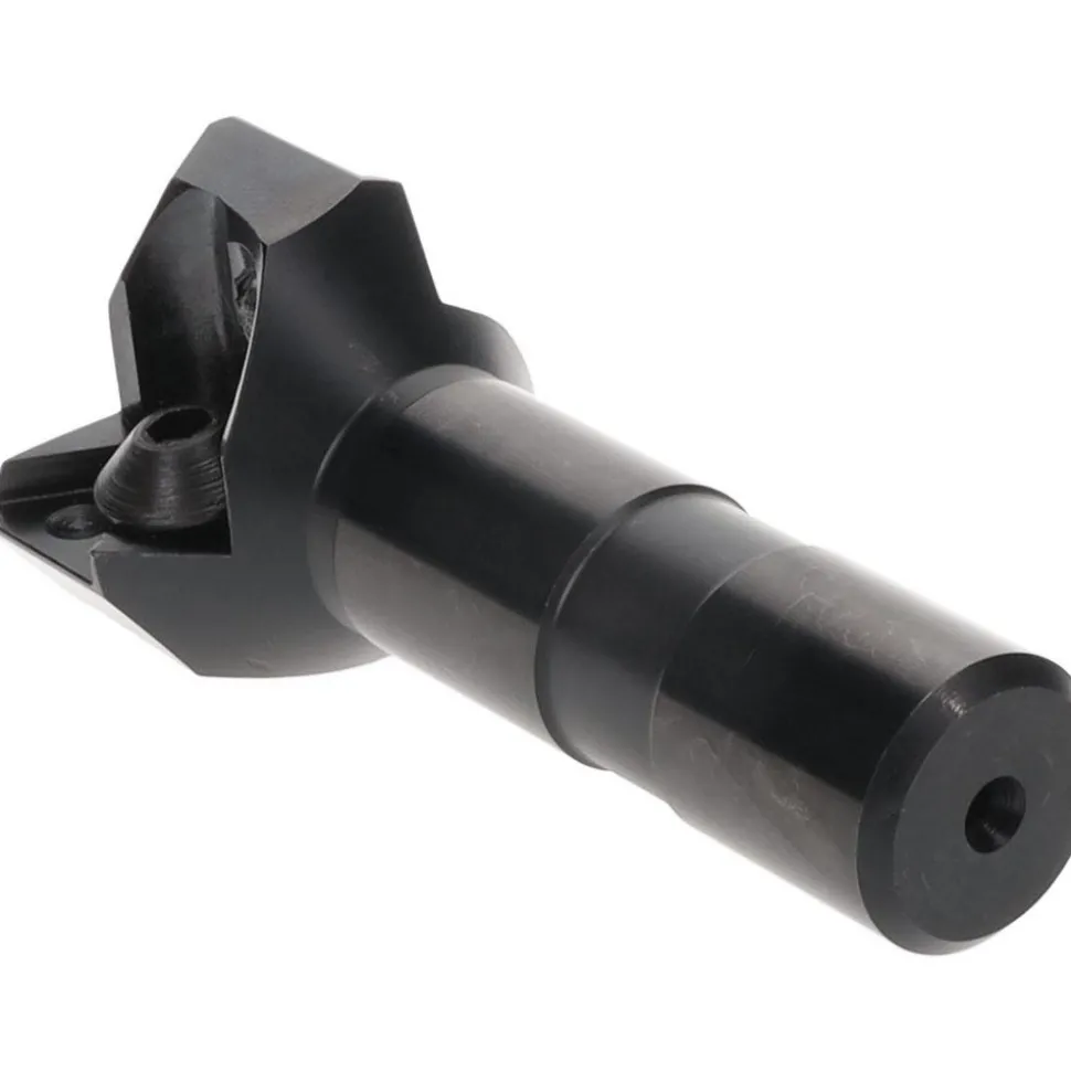Indexable Square-Shoulder End Mill: 1-1/2X3/4" SHK, 1-1/2" Cut Dia, 0.656" Max Depth of Cut, 3/4" Dia Weldon Flat Shank