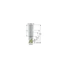 Indexable Square-Shoulder End Mill: R217.69-01.50-3-12L3AN, 1-1/2" Cut Dia, 2.6" Max Depth of Cut, 1-1/2" Dia Weldon Flat Shank