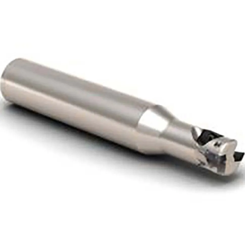 Indexable Square-Shoulder End Mill: R217.69-01.50-3-12L3AN, 1-1/2" Cut Dia, 2.6" Max Depth of Cut, 1-1/2" Dia Weldon Flat Shank