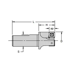 Indexable Square-Shoulder End Mill: .750 X .750 SH.DRM-030, 3/4" Cut Dia, 0.34" Max Depth of Cut, 3/4" Dia Flatted Shank