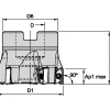 Indexable Square-Shoulder Face Mill: M4D300L1108S100L175, 3'' Cut Dia, 1.0000" Arbor Hole Dia,