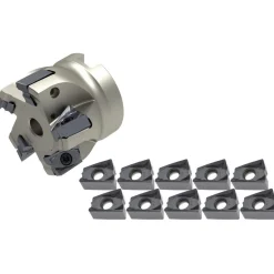Indexable Square-Shoulder Face Mill: 11PC 40279903&ACP35M, 2-1/2'' Cut Dia, 0.7500" Arbor Hole Dia, 0.4724" Max Cutting Depth