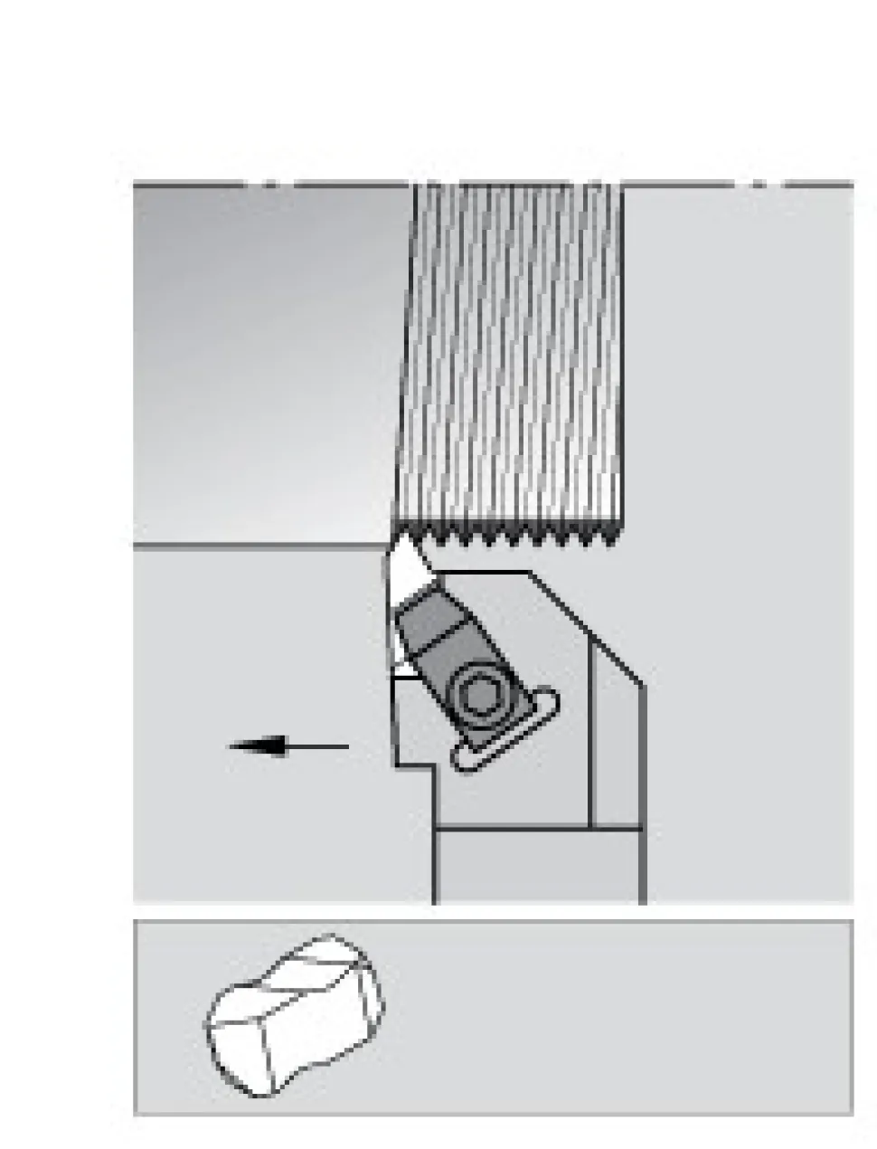 Indexable Threading Toolholder: Internal & External, Right Hand, 1 x 1" Shank