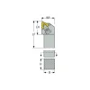 Indexable Threading Toolholder: External, Right Hand, 1-1/4 x 1-1/4" Shank