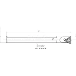 Indexable Threading Toolholder: Internal, Left Hand, 3/4 x 3/4" Shank