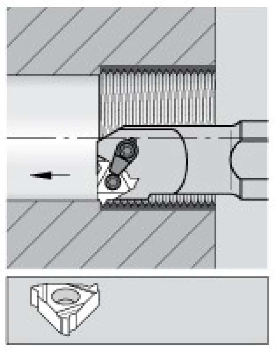 Indexable Threading Toolholder: Internal, Right Hand, 1-1/4 x 1-1/4" Shank