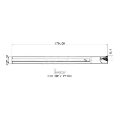 Indexable Threading Toolholder: Internal, Right Hand, 12 x 12 mm Shank