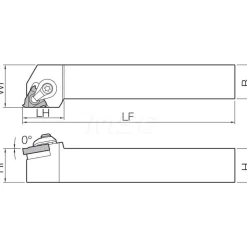 Indexable Threading Toolholder: External, Right Hand, 1 x 1" Shank
