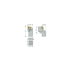 Indexable Threading Toolholder: External, Left Hand, Uses 1 Inserts, 1 x 1" Shank