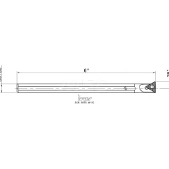 Indexable Threading Toolholder: Internal, Right Hand, 0.38 x 0.38" Shank