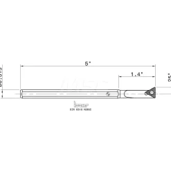 Indexable Threading Toolholder: Internal, Right Hand, 0.315 x 0.315" Shank