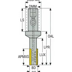 Indexable Thread Mill: 1.18" Cut Dia, 1.57" Max Hole Depth