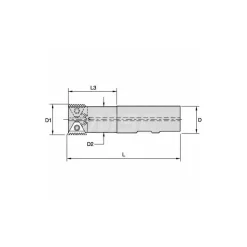 Indexable Thread Mill: 0.67" Cut Dia, 1.34" Max Hole Depth, Internal & External