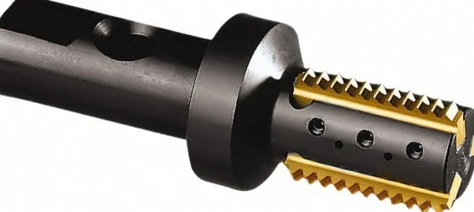 Indexable Thread Mill: 0.87" Cut Dia, 2.56" Max Hole Depth, Solid Carbide & Steel