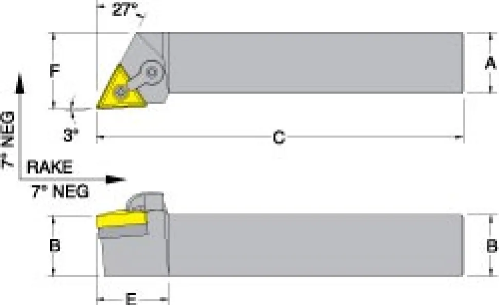 Indexable Turning Toolholder: Clamp & Pin